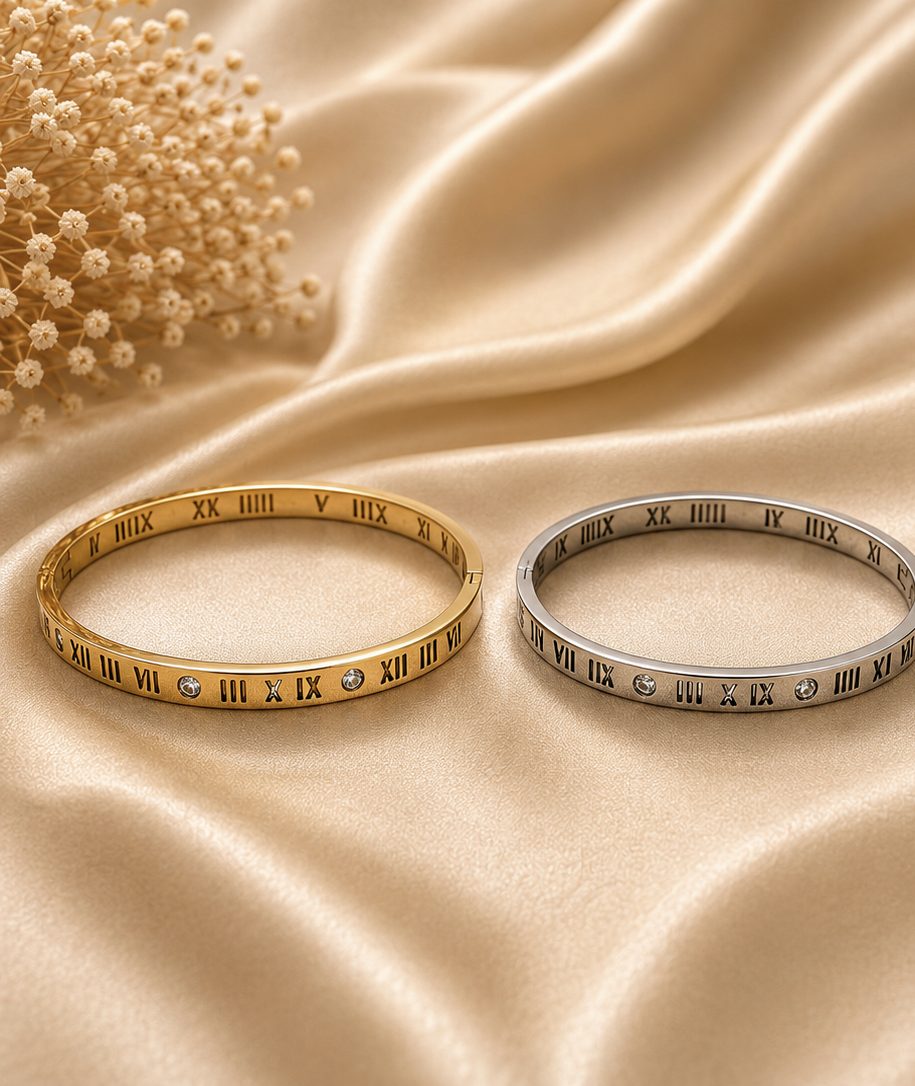 Roman numeral bangles