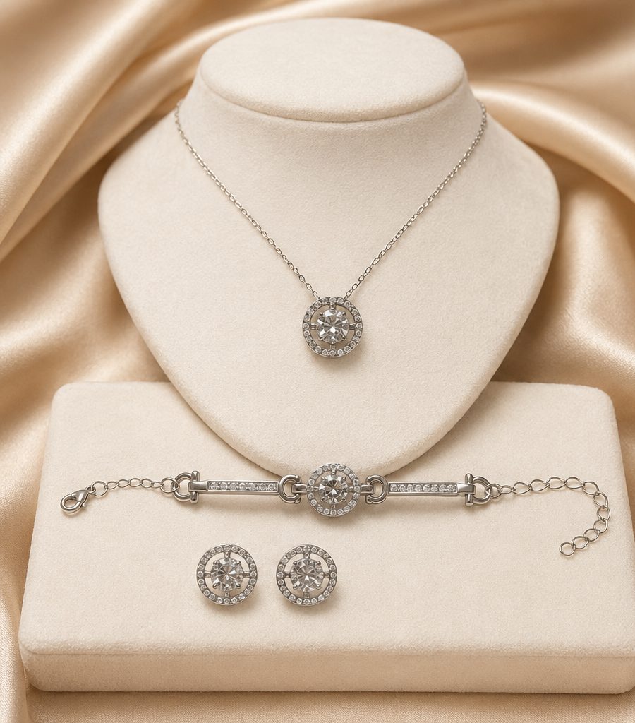 Three-piece zirconia halo set