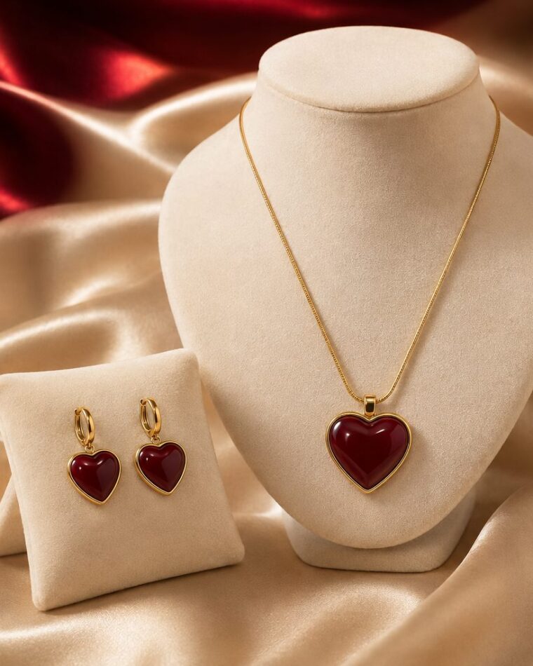 Deep Red Heart Set