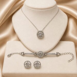 Three-Piece Zirconia Halo Set