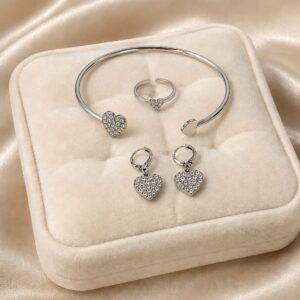 European Pavé Heart Set