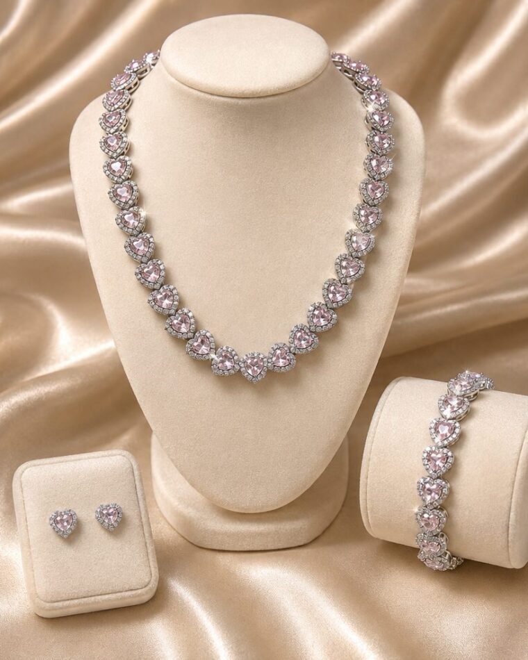 Light Pink Heart Cuban Set