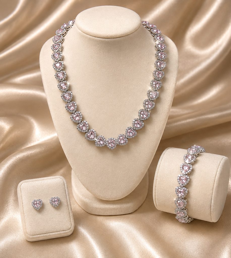Light Pink Heart Cuban Set