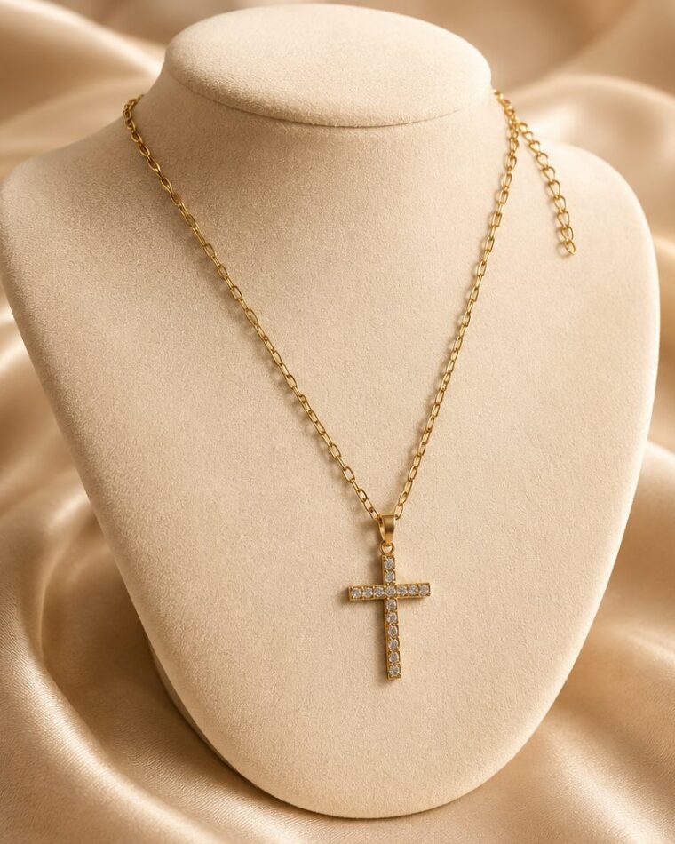 Cubic Zirconia Cross Necklace