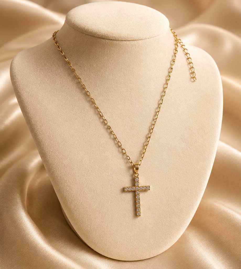 Cubic Zirconia Cross Necklace