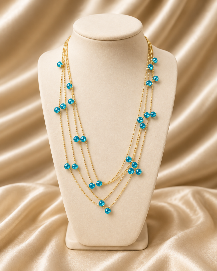 One Bohemian Retro Necklace - Blue