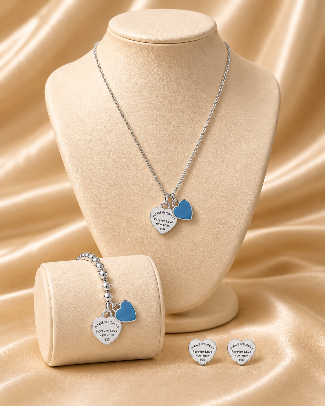 One complete Forever Love Set in Blue, with all matching pieces