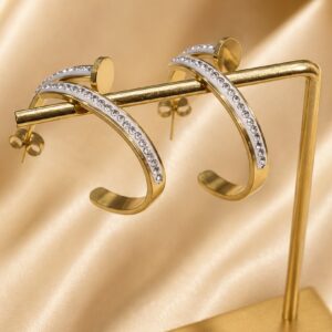 Nail Hoop Earrings