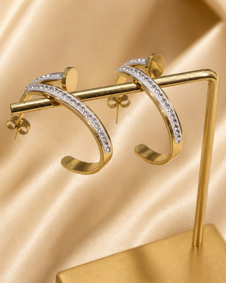 Nail Hoop Earrings