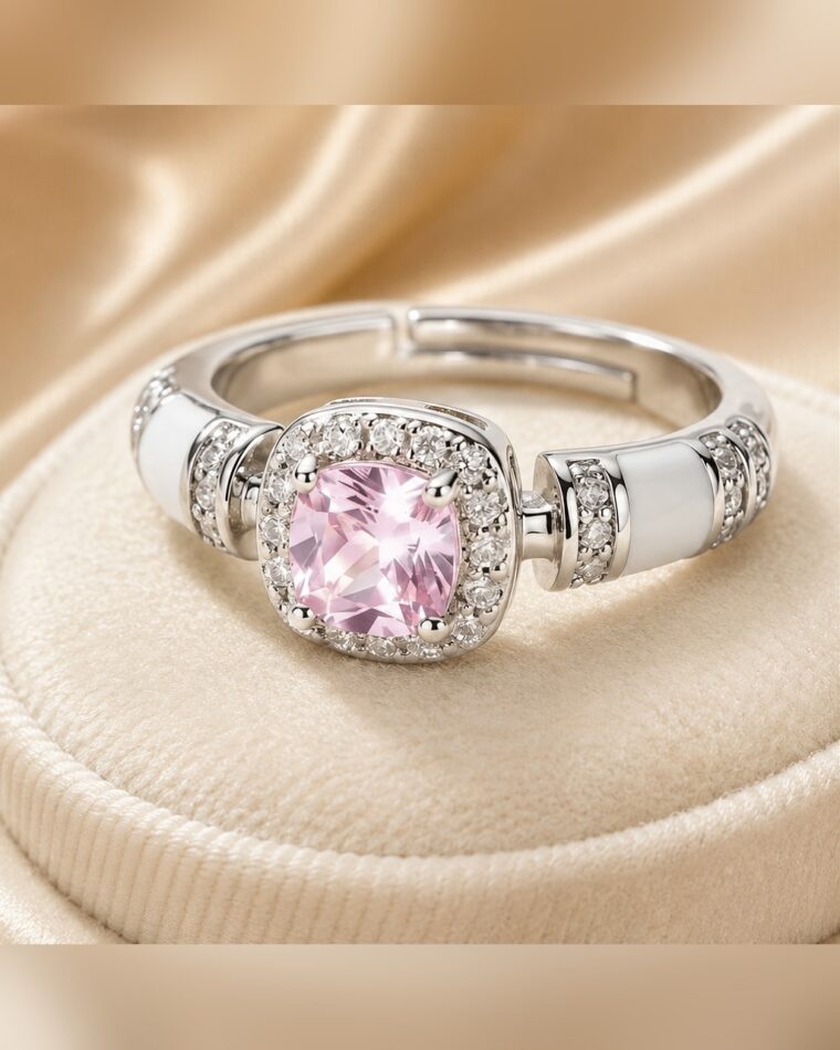 Pink Cubic Zirconia Ring